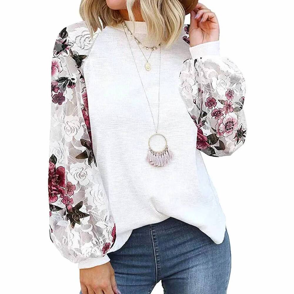 NEW MCCOLIN floral dreams top in white